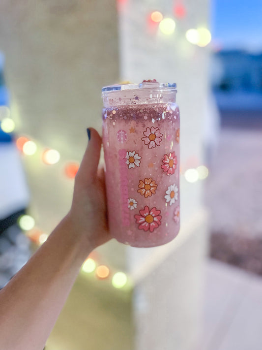 Pink Piglet snow globe tumbler - acrylic