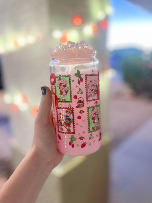 Strawberry Shortcake snow globe tumbler - glass
