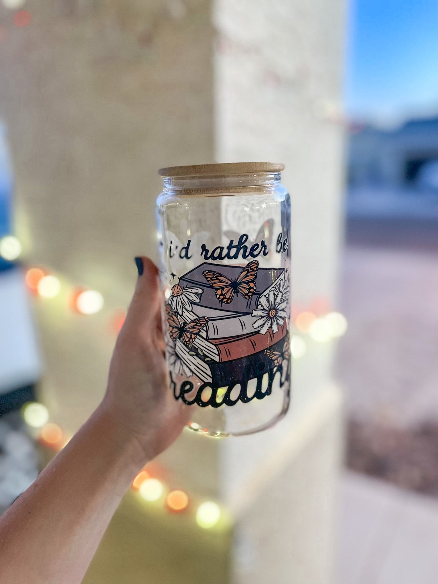 Rather be Reading regular tumbler - glass