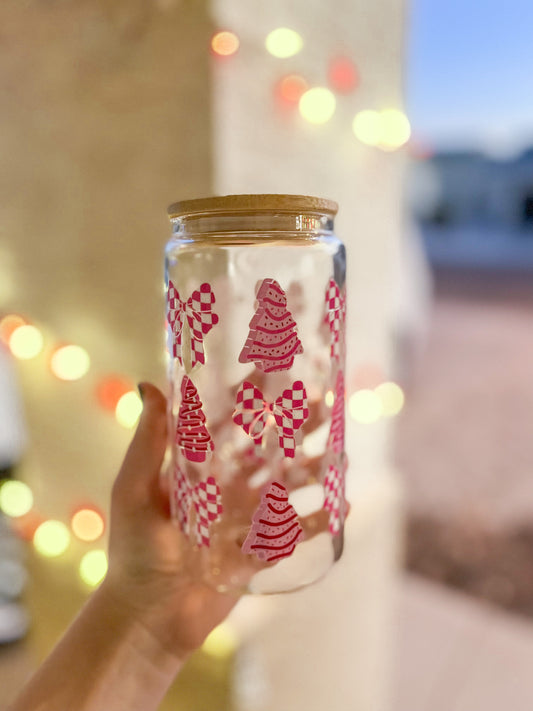 Christmas Cakes & Bows regular tumbler - glass