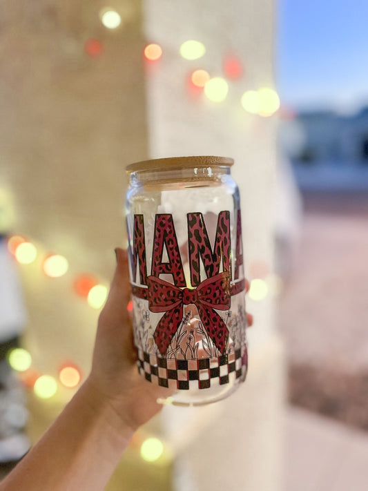 Leopard Mama regular tumbler - glass