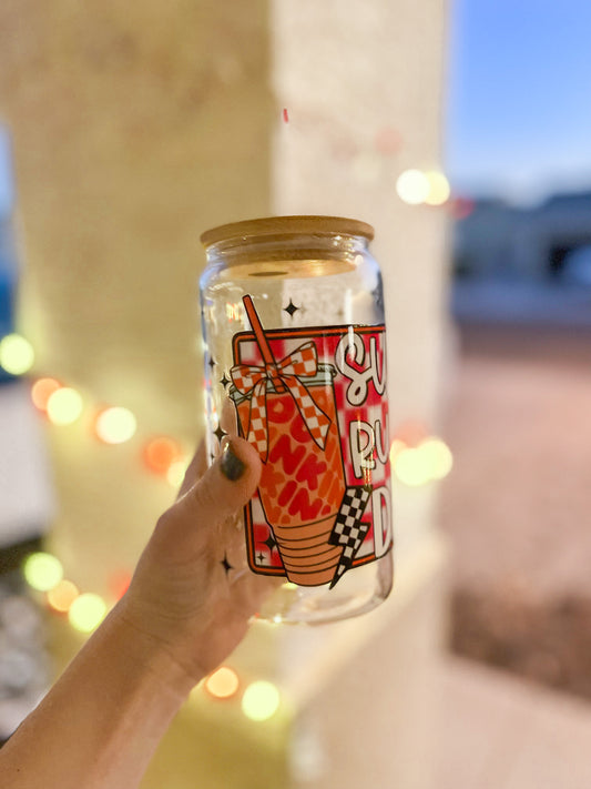 Runs on Dunkin regular tumbler - glass