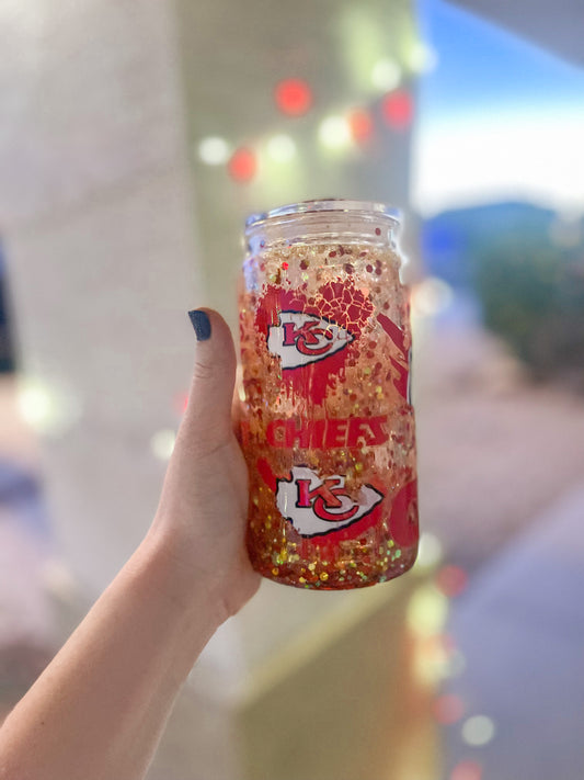 KC Chiefs snow globe tumbler - acrylic