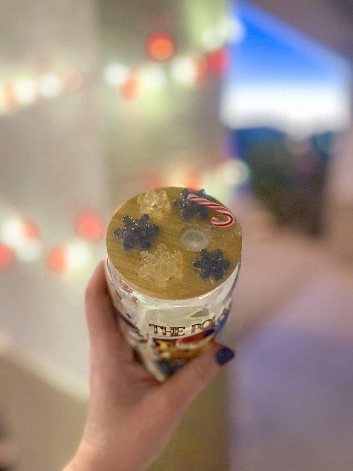 Polar Express (snow flakes) regular tumbler - glass