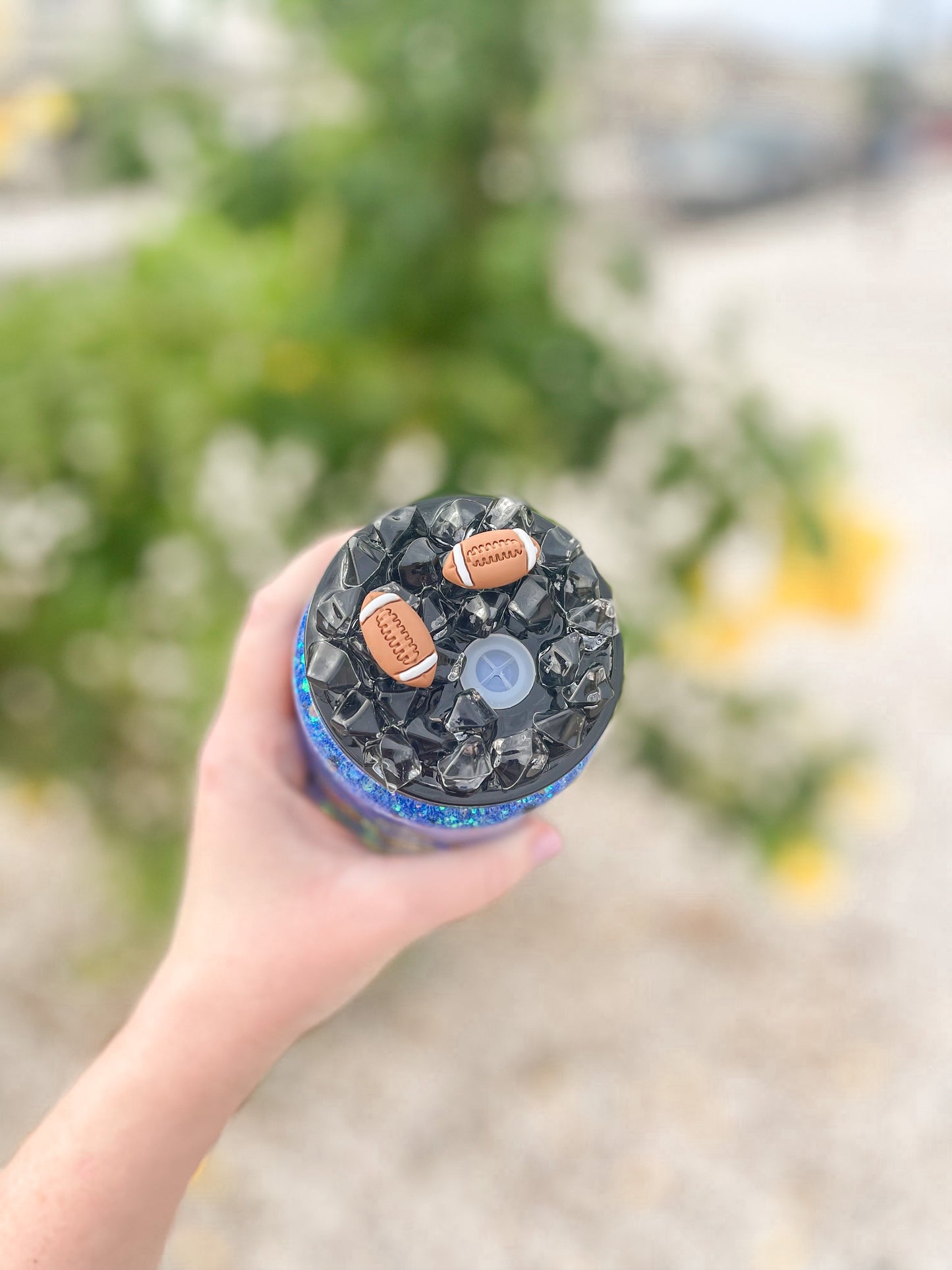 Dallas Cowboy snow globe tumbler - glass