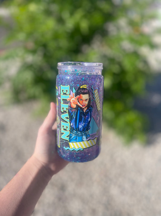 Eleven snow globe tumbler