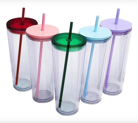 24 oz Acrylic Snow Globe Tumbler